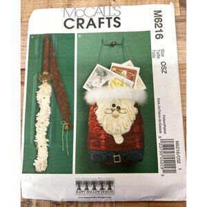 McCalls M6216 Santa Claus Christmas Card Holder Sewing Pattern